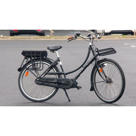 Double Dutch électrique noir 49 cm avec moteur pédalier STEPS et poignées cuir pré-rodé