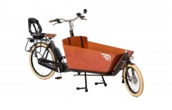 Biporteur Bakfiets Confort STEPS avec siège enfant sur le porte-bagage arrière en option