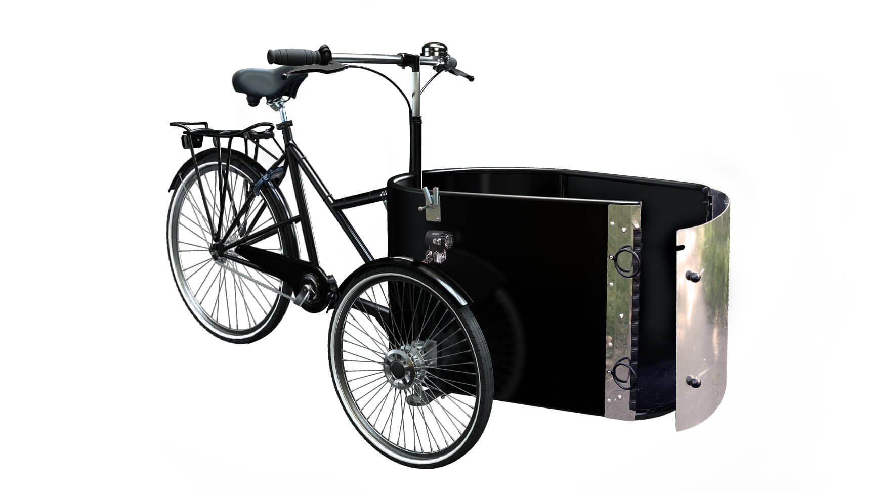 Triporteur NIHOLA CARGO Open musculaire dans sa configuration de base