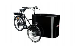 Le triporteur NIHOLA CARGO XL Pro électrique dans sa configuration de base