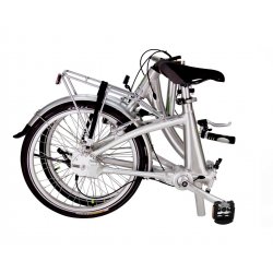 Vélo Compact Low électrique Argent plié