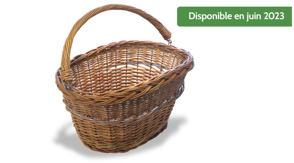 Panier de vélo en osier amovible Klickfix