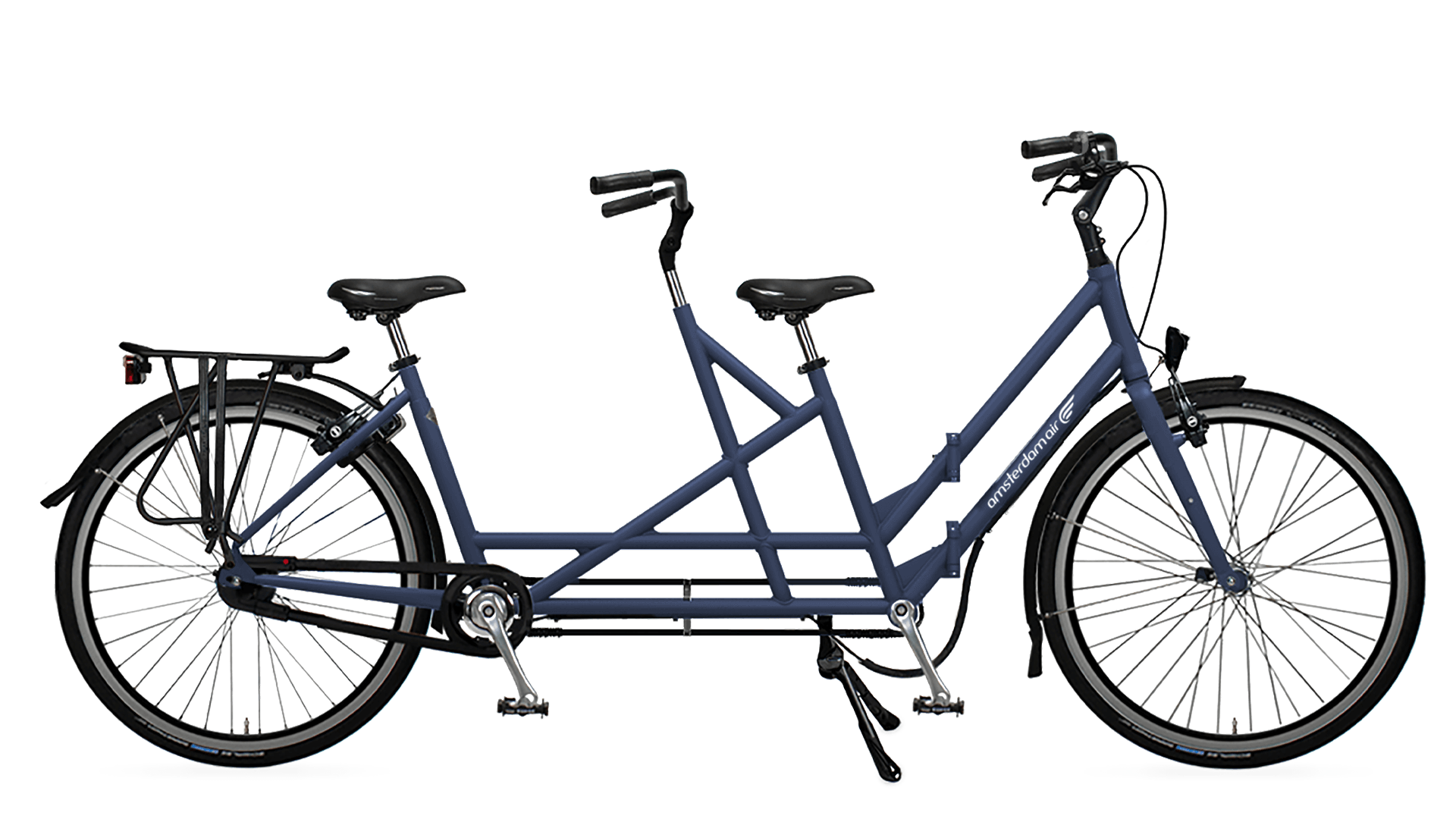 Tandem pliant 28" avec cadre bleu mat