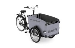 Triporteur Babboe Big avec caisse couleur gris clair