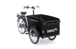 Triporteur électrique Babboe Big-E avec coffre de couleur noire