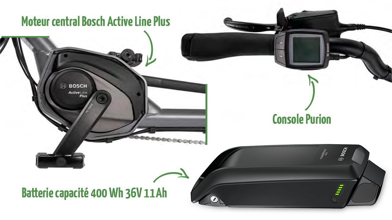 Les composants de l'assistance électrique Bosch Active Line PLus
