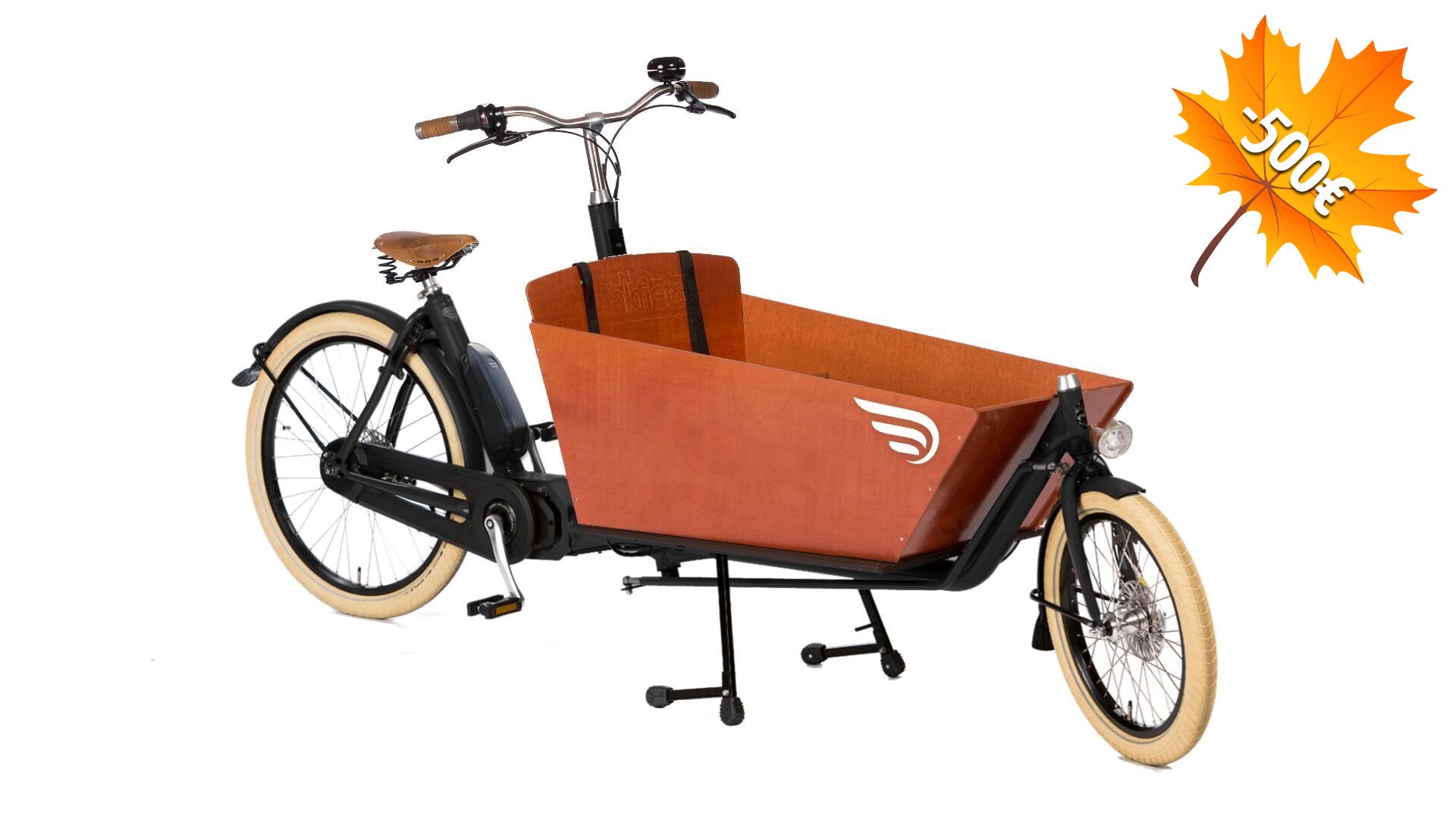 500€ de remise immédiate sur ce modèle déjà personnalisé du biporteur Bakfiets Confort STEPS