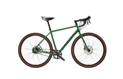 Vélo Gravel Tribos avec cadre Diamant couleur vert anglais et transmission Rohloff 14 vitesses