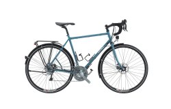 Randonneur 28″ avec cadre Diamant bleu lointain, boîte Ultegra 30 vitesses, béquille arrière et système d'éclairage SON