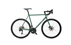 Modèle Eos avec cadre Diamant vert anglais et boîte de vitesses automatique Shimano 105 Di2 2×12-vitesses,