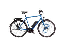 Modèle : Ranger Hybrid 28″ vernis bleu lointain, moteur Shimano Steps E6100, Alfine 11 vitesses Di2, batterie 504 Wh