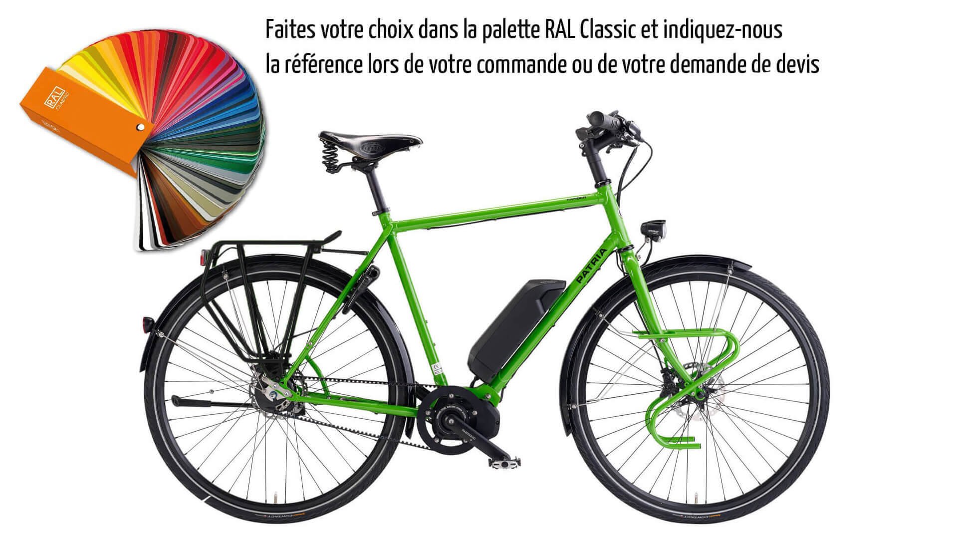 Choix de couleur illimité sur le Ranger Hybrid 28", moteur Shimano Steps E6100, Alfine 11 vitesses Di2, batterie 504 Wh