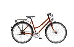 Vélo polyvalent adapté aux personnes de petite taille - modèle Petite en rouge brillant