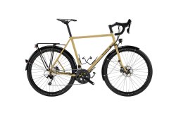 Randonneur Zona avec cadre Diamant jaune olive, transmission Ultegra 30 vitesses et système d'éclairage SON