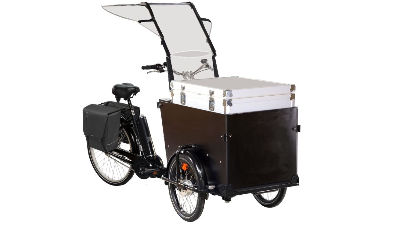 Triporteur Amsterdam Air Pro Frigo Pendix avec protection de pluie