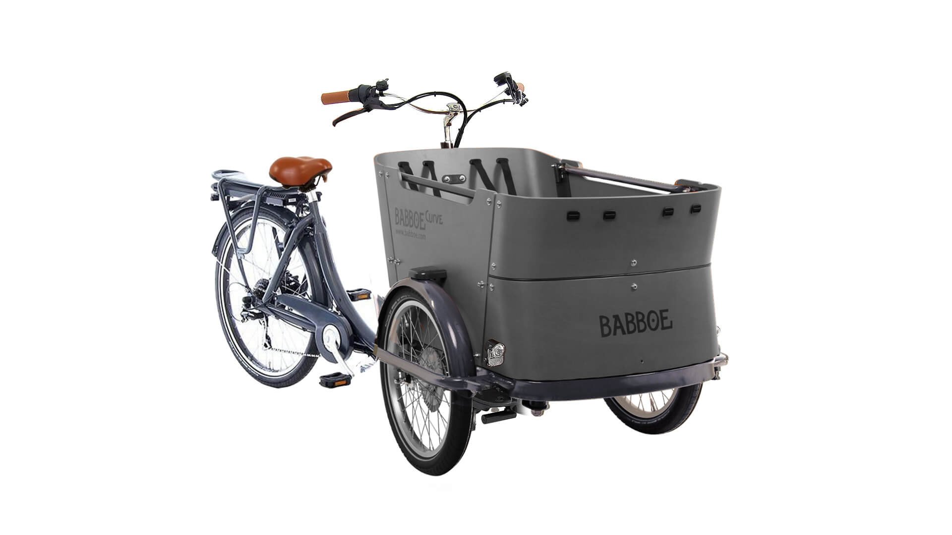 Babboe E-Curve avec coffre gris