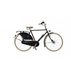 vélo hollandais Amsterdam Air air park exclusive noir brillant anc selle Brooks B66 miel