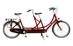 Tandem Amsterdam Air avec un cadre rouge foncé brillant 