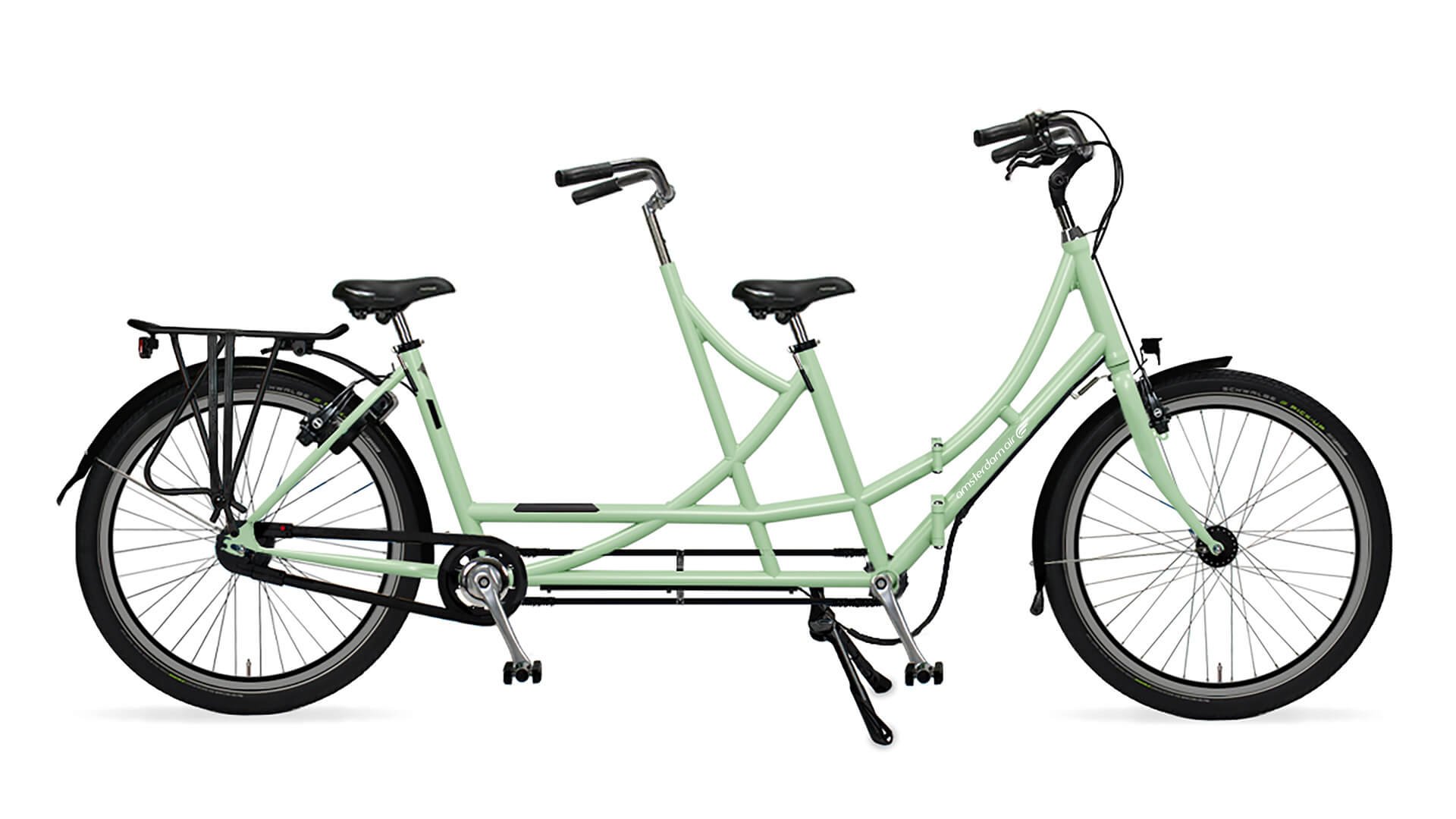  Tandem pliant Amsterdam Air roues 26" avec son cadre vert menthe