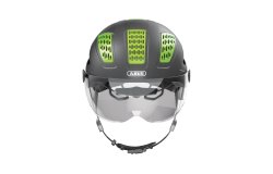 Ce casque Abus Hyban 2.0 ACE est doté d'une visière pour se protéger du froid