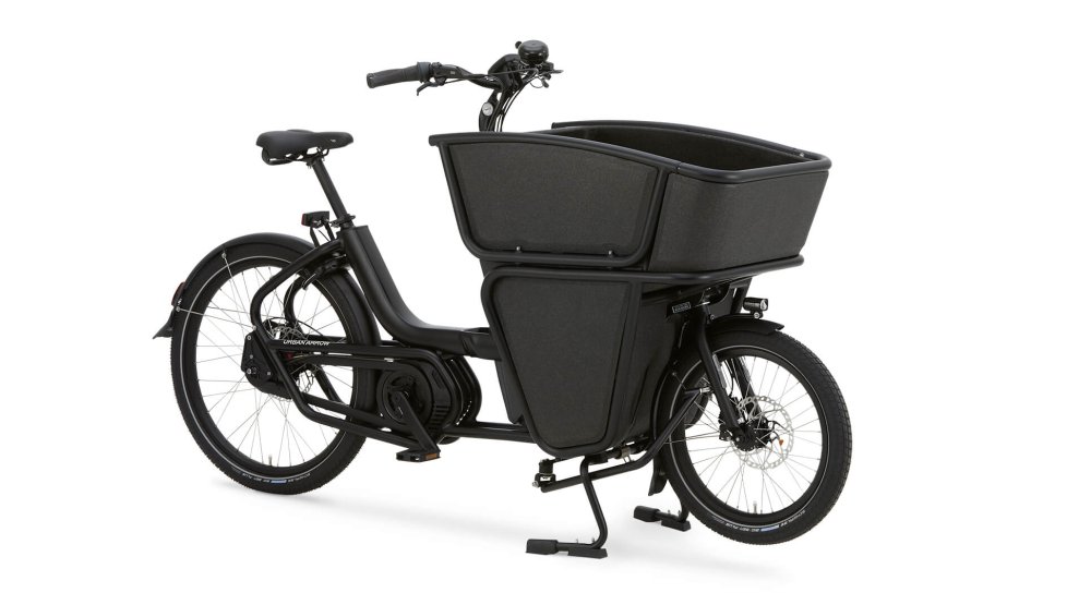 Biporteur électrique Urban Arrow Shorty avec cadre noir