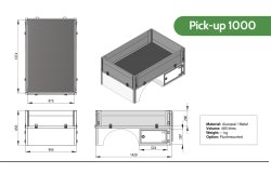 Dimensions de l'aménagement Pick-up