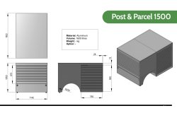 Dimensions de l'aménagement Post & Parcel 1500