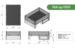 Dimensions de l'aménagement Pick-up