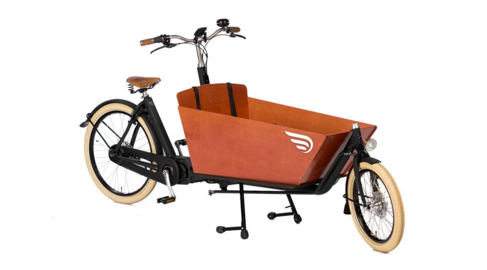 Biporteur Bakfiets Confort STEPS dans sa configuration de base (noir mat)