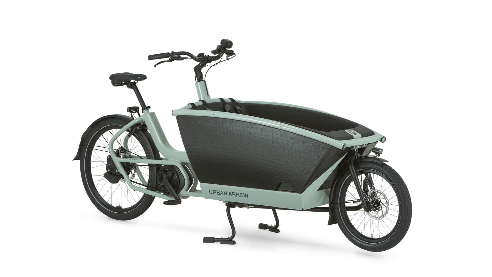 Biporteur électrique Family avec cadre vert sauge