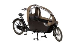 Biporteur Amsterdam Air avec protection pluie en tweed pour des trajets bien au sec