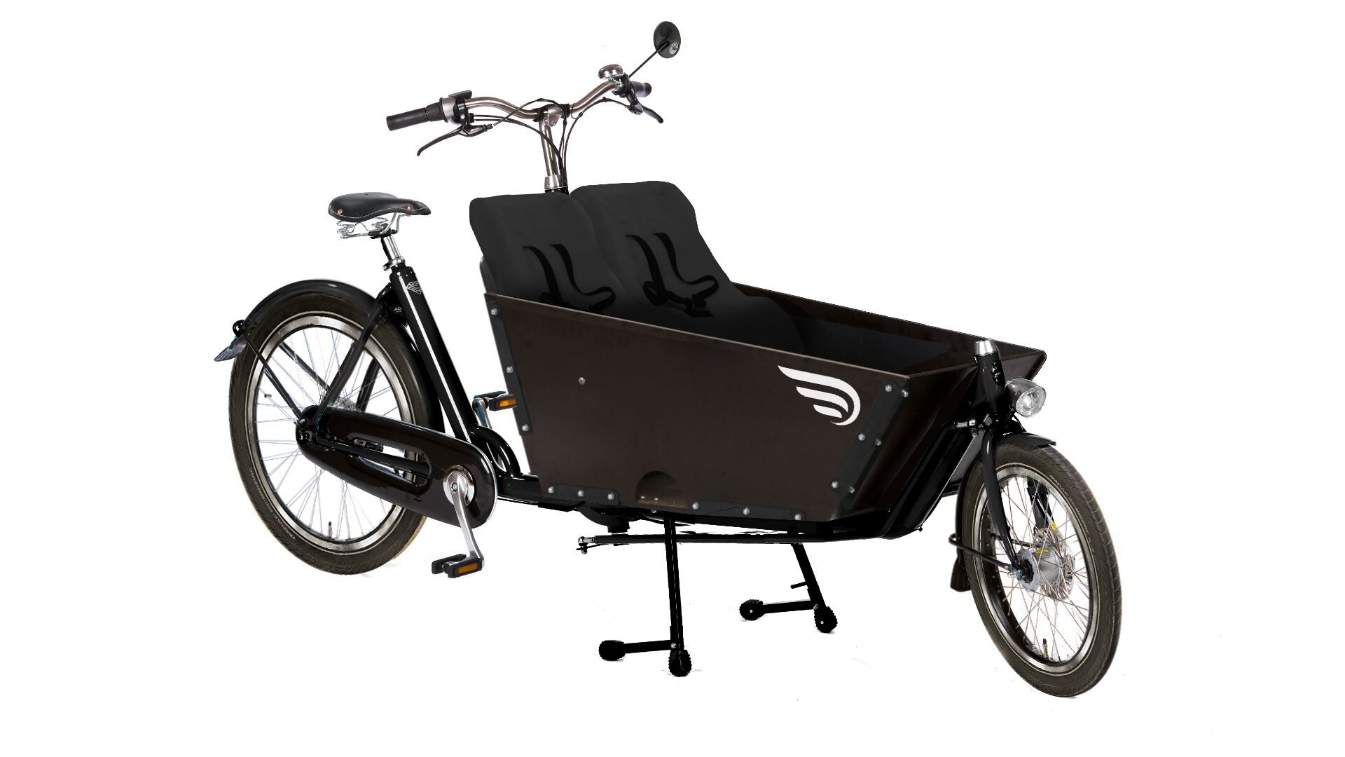 Biporteur Amsterdam Air avec sièges coques noirs 0-9 mois