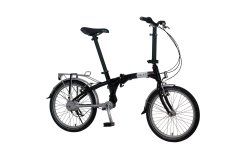 Le vélo pliant Compact High noir vu de devant