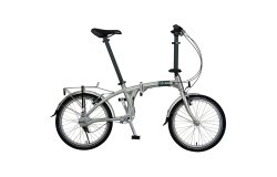 Vélo pliant à cardan enjambement haut et cadre argent