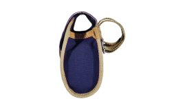 Sacoche de selle de vélo bleu marine vue de côté