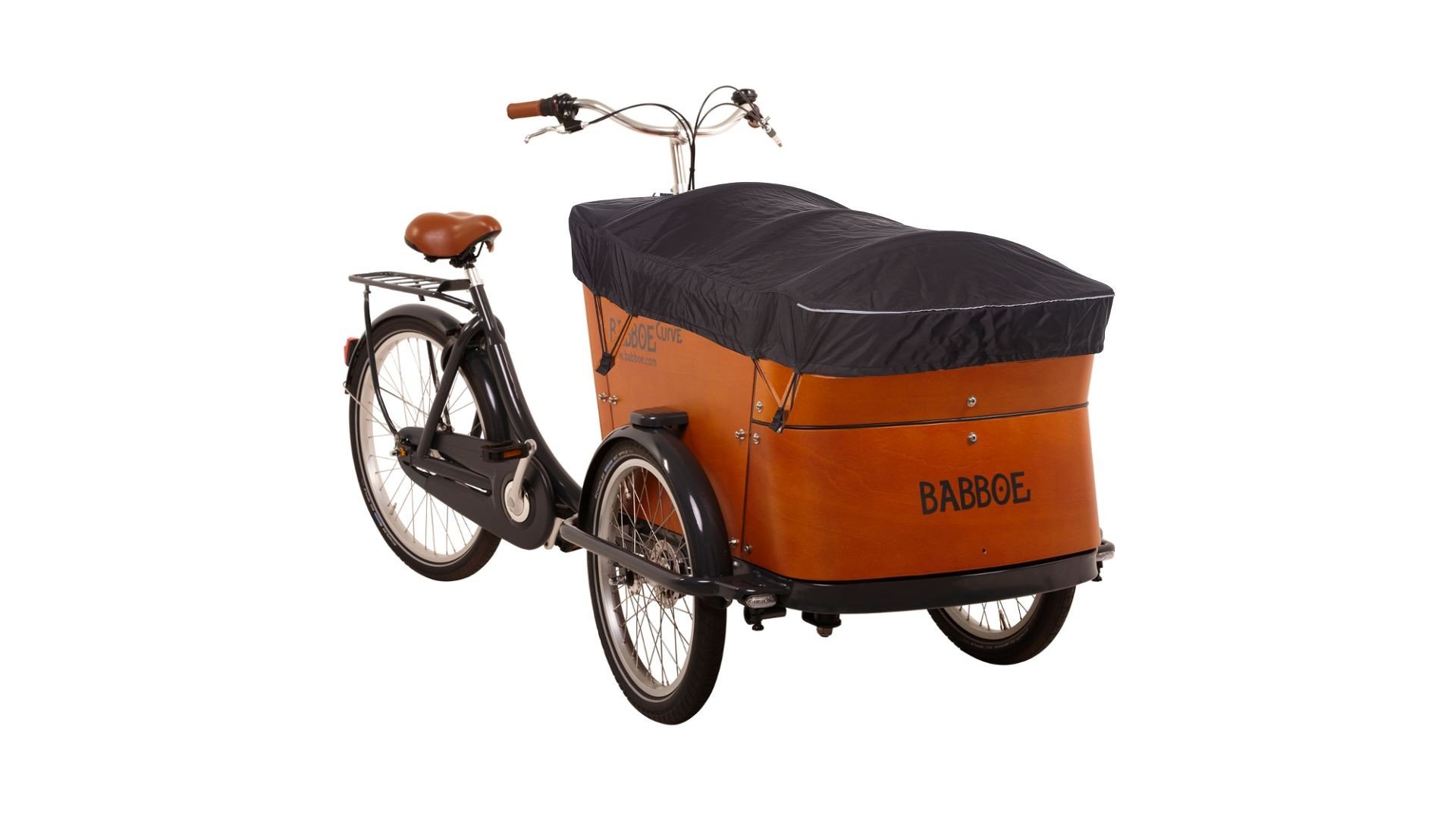 Triporteur Babboe Curve avec une protection pour le coffre