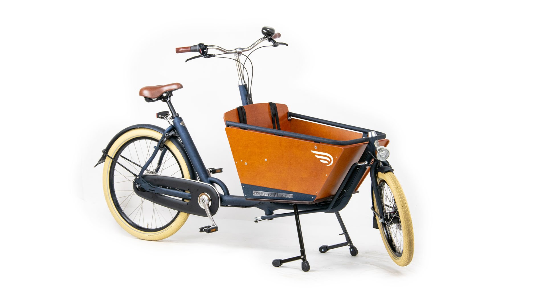 Biporteur Bakfiets court confort couleur bleu rugueux mat