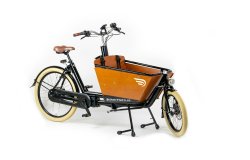 Biporteur électrique court Bakfiets Confort Steps couleur de cadre noir brillant