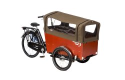 triporteur Bakfiets.nl Cargotrike avec protection pluie tweed