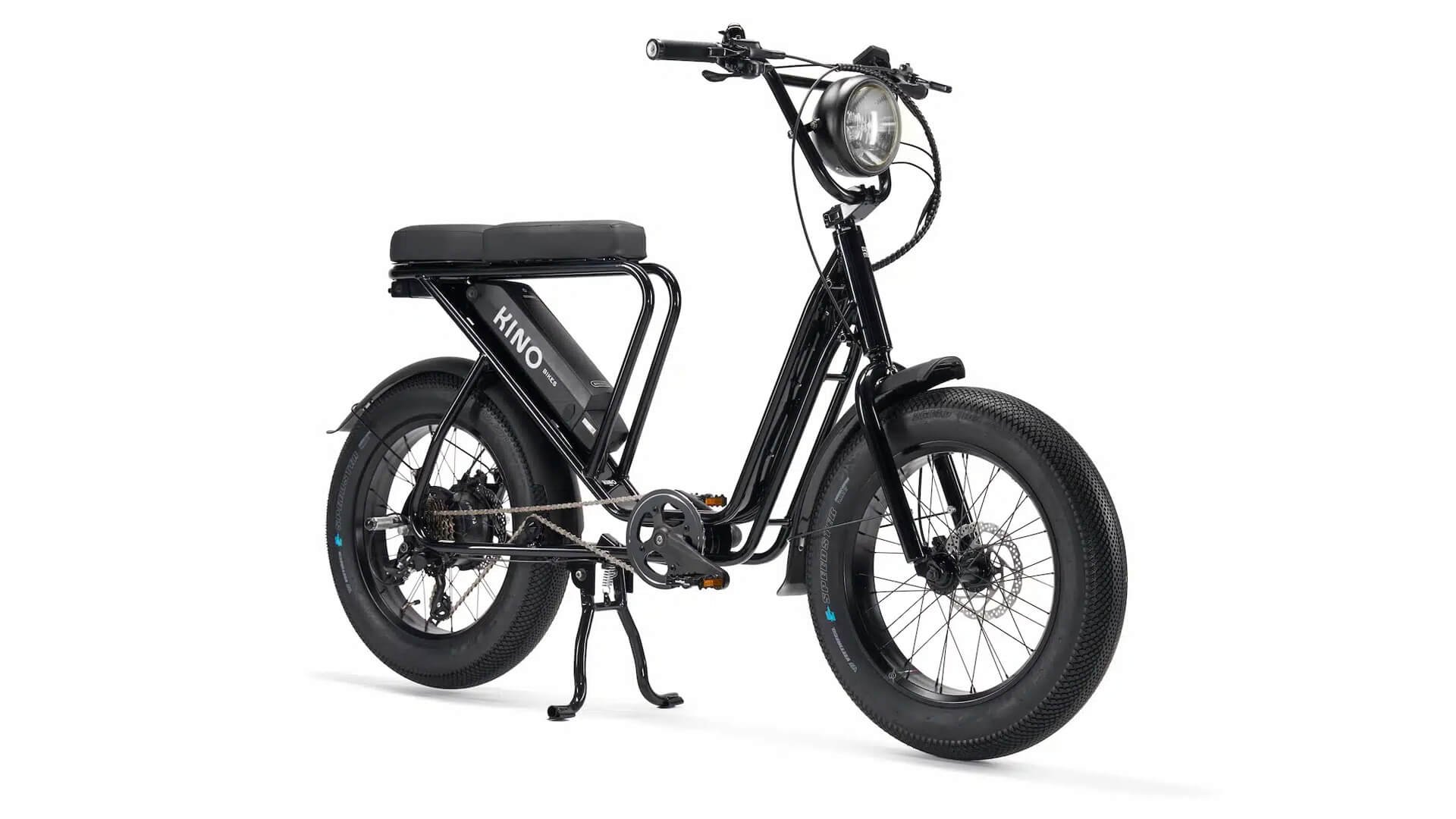 Le Bolide V2 de Kino Bikes avec cadre noir vu de face