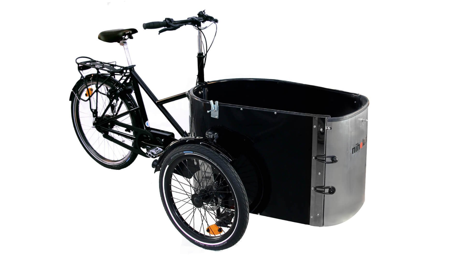 Le NIHOLA CARGO Open avec assistance centrale SHIMANO E-BIKE SYSTEMS