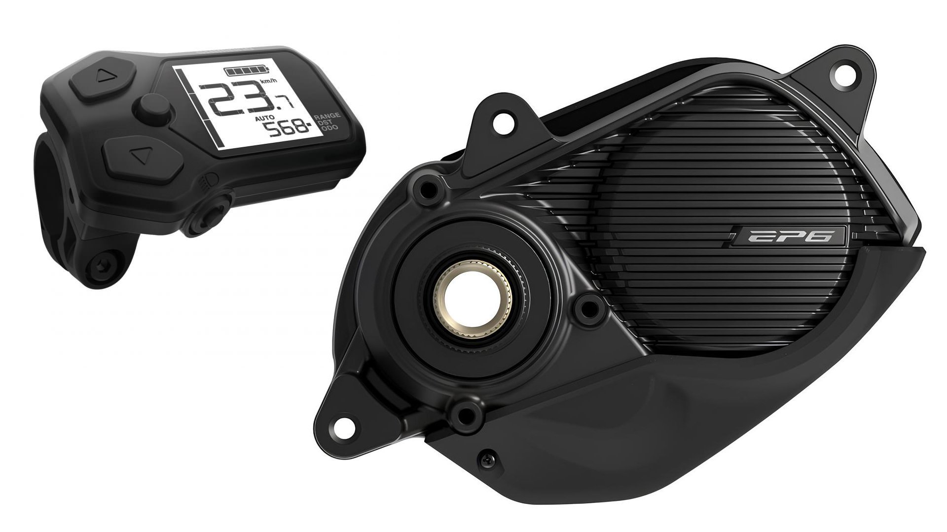 Moteur pédalier Shimano EP6 avec console sur guidon