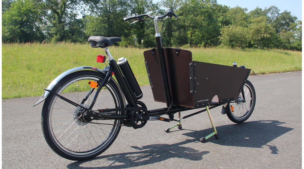 Le biporteur Amsterdam Air eDrive500 vue de derrière