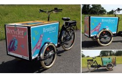 Le triporteur Amsterdam Air eDrive Pro avec couvercle fermé