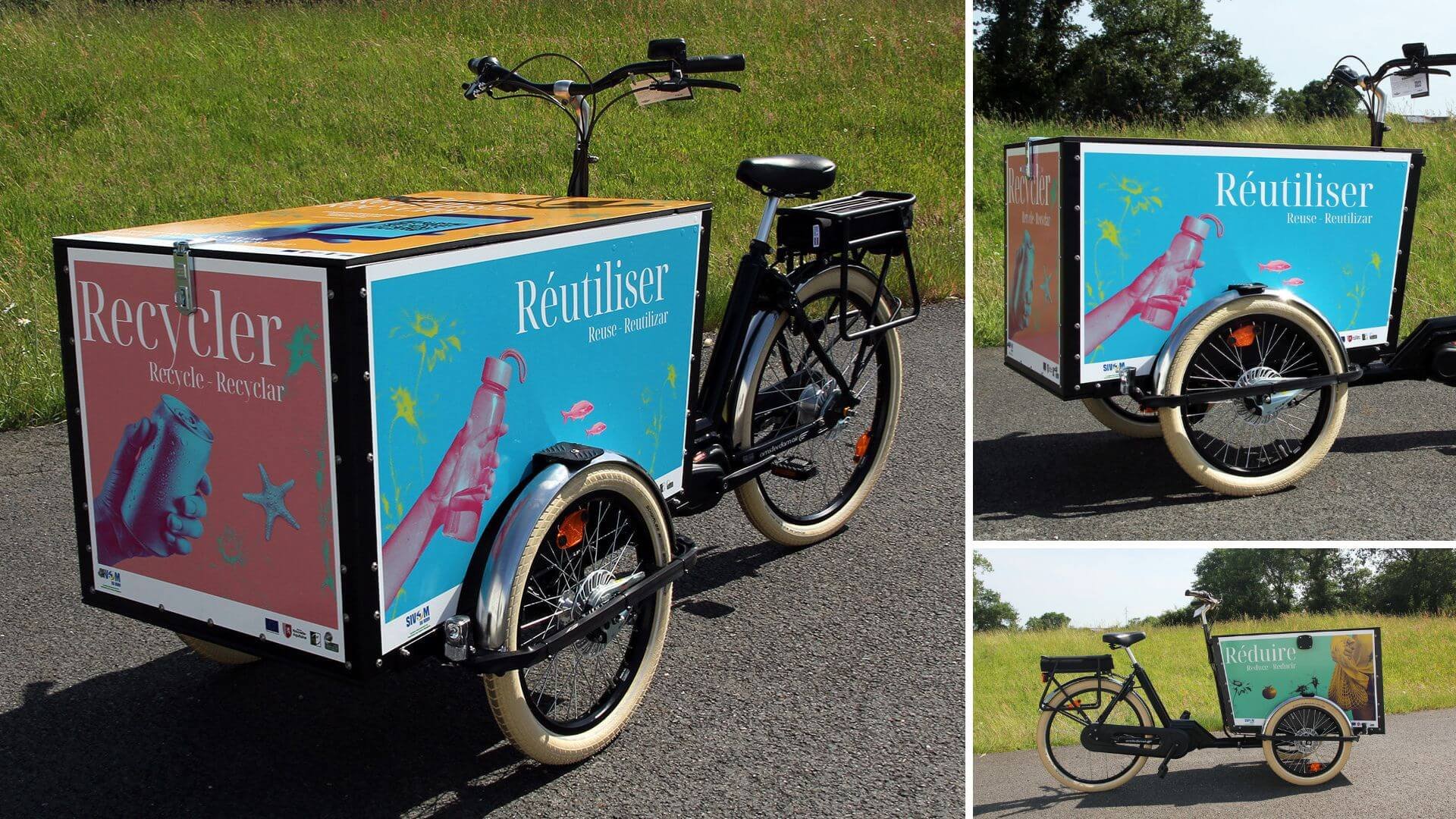 Le triporteur Amsterdam Air eDrive Pro avec couvercle fermé