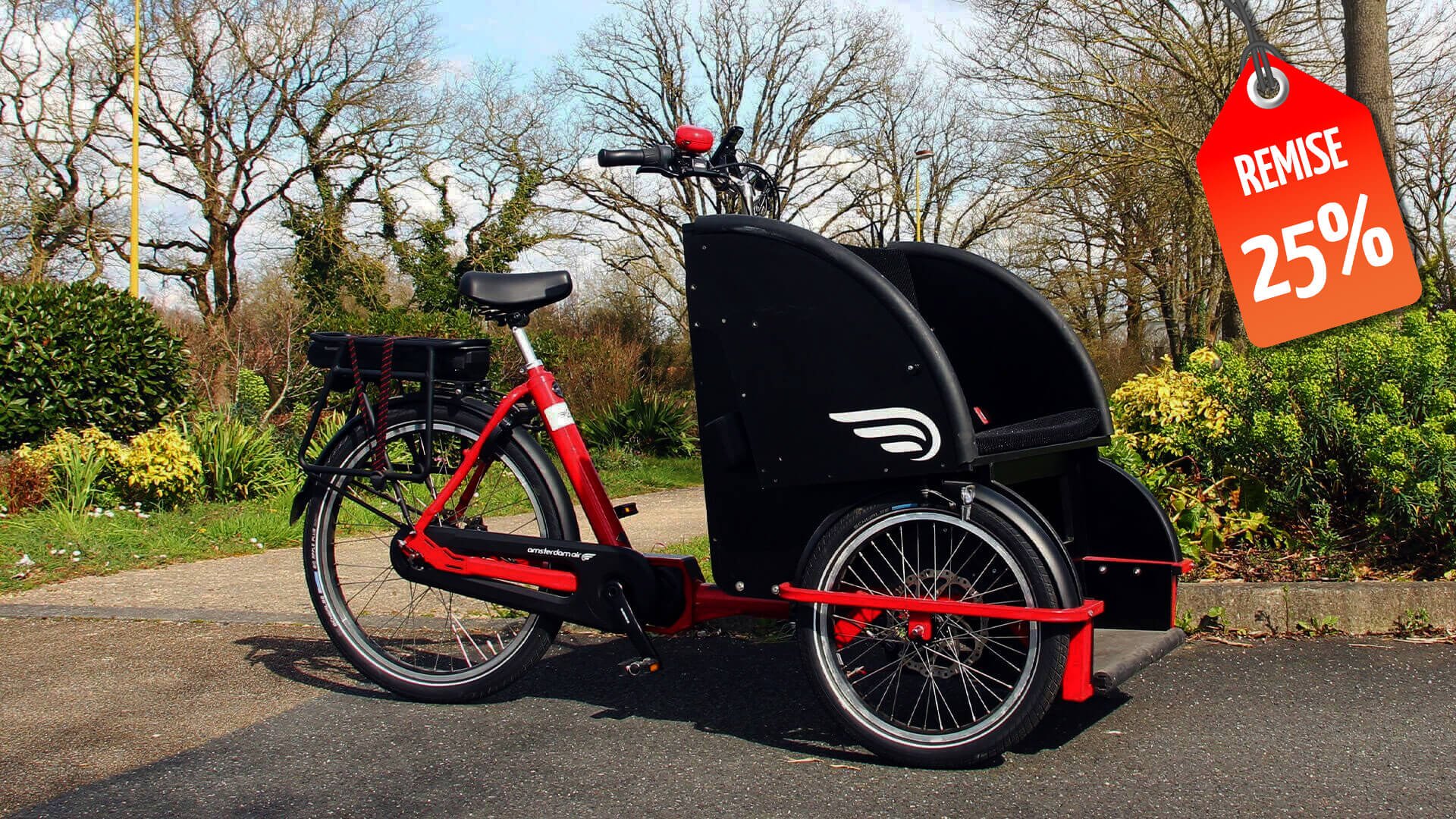 Rickshaw Personnalisé - Cadre Rouge