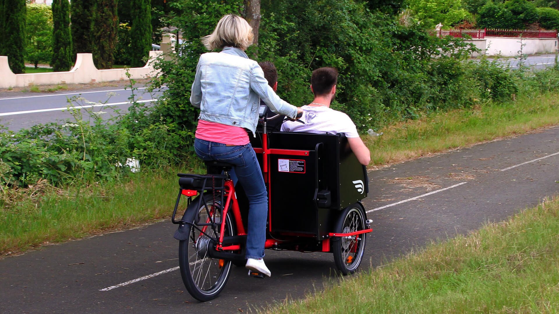 Rickshaw Personnalisé - Cadre Rouge