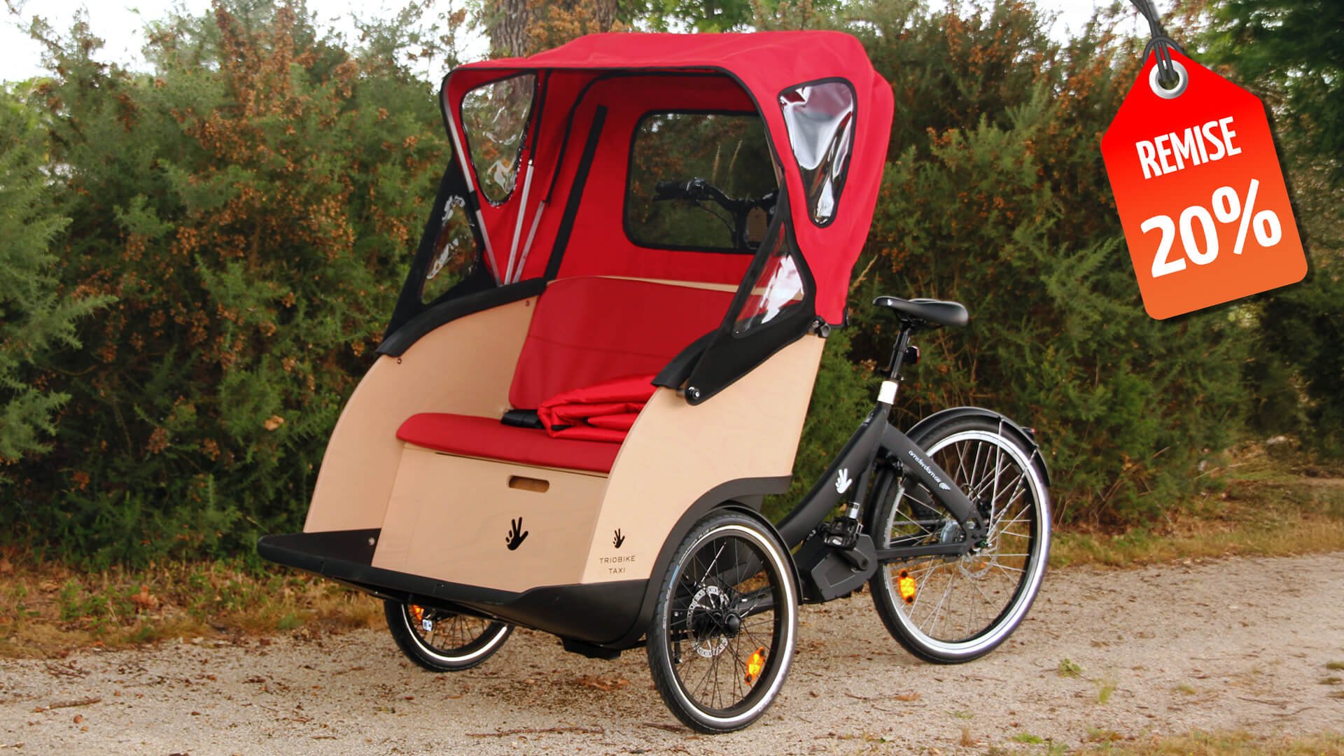 Triobike Taxi avec assistance pédalier Brose en balade