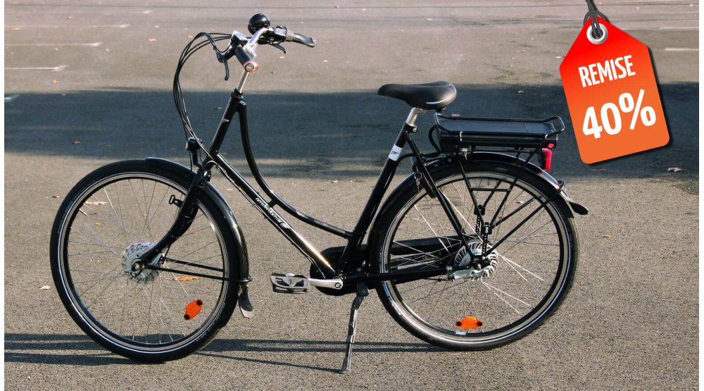 Un vélo hollandais à assistance électrique prêt à rouler 40% de remise immédiate sur ce modèle unique !