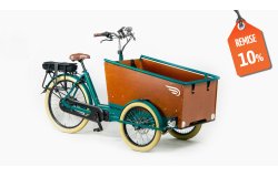 Remise de 10% sur ce modèle personnalisé du triporteur électrique Bakfiets